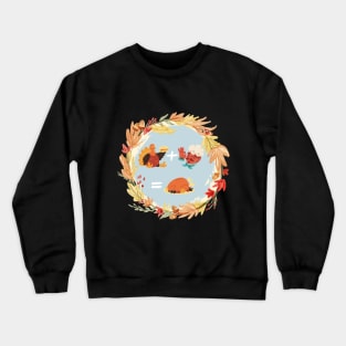 Thanksgiving with Turkey and Chef Crewneck Sweatshirt